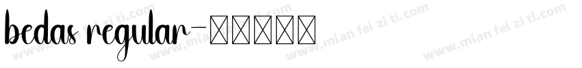 bedas regular字体转换
